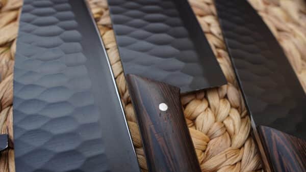 Black Powder Coated Kitchen Knives Set