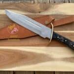 D2 Steel Hunting Knife with Leather Sheath