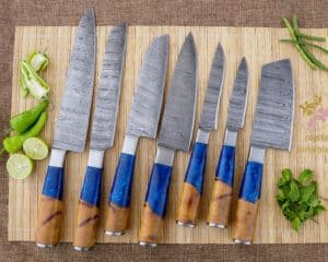 Damascus Steel Kitchen Knives Set