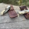 Pocket Knives with Leather Sheath