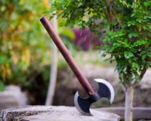 Double Head Axe with Rosewood Handle